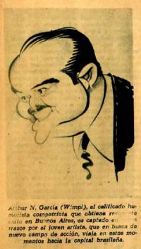 Wimpi según Lanfranco Vaselli, en Mundo Uruguayo n° 1740, 28 de agosto de 1952, p. 15